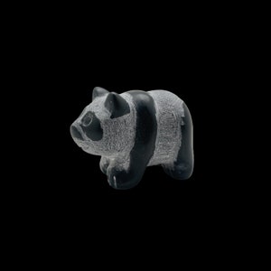 1.5&quot; Black Obsidian Panda Bear, Hand Carved, Stone Carving