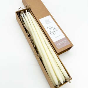 Tall Beeswax Candles - Birthday & Celebration Candles - Hand-dipped Candles - Eco-Friendly