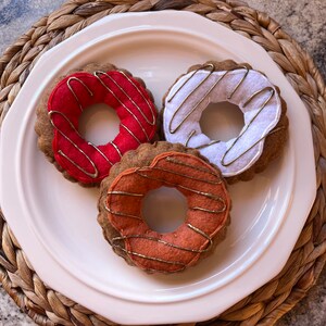 Felt Donuts, Fall donuts, Felt Play Food, Fall Play Kitchen Decor, Play Kitchen Accessories