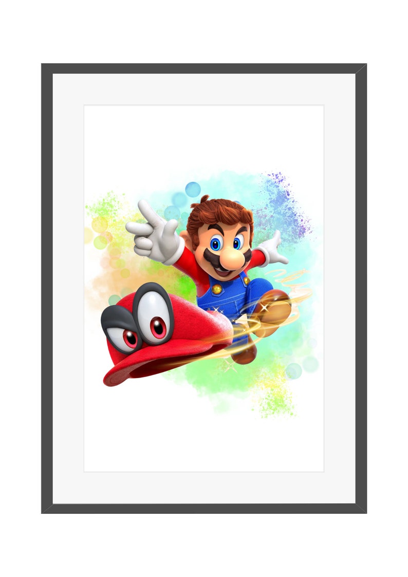 Super Mario Print, Super Mario Wall Art, Super Mario Bedroom, Kids Wall