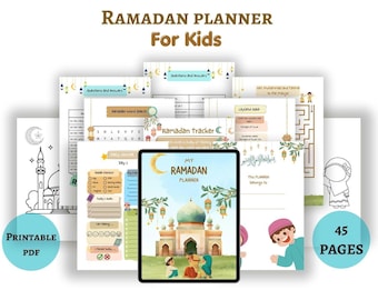 Ramadan Planner for Kids: Islamic Activity Book (Digital Download)