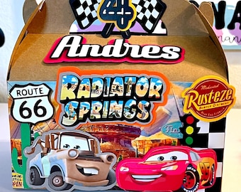 Cars party favor boxes