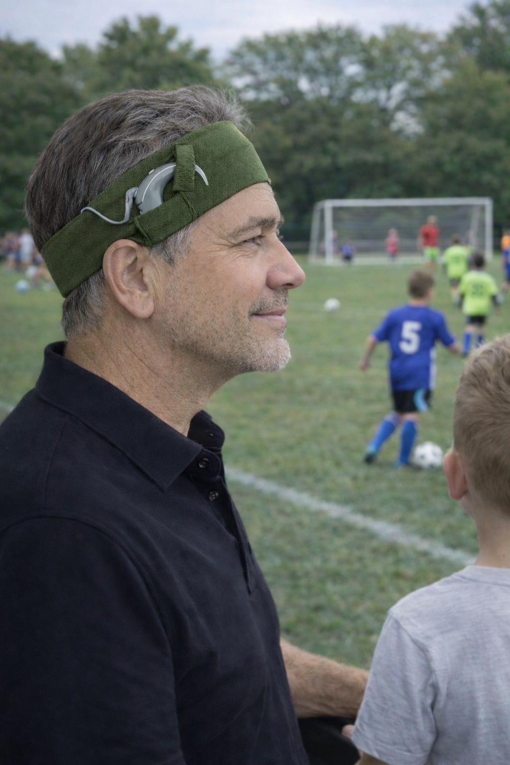 Secure Cochlear Implant Headband – Active Cotton Spandex CI  display picture 1