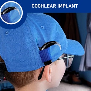 Casquette cochléaire élégante sans oreilles pour enfant, Casquette cochléaire sécurisée pour enfant, Casquette cochléaire durable pour enfant de 5 à 12 ans
