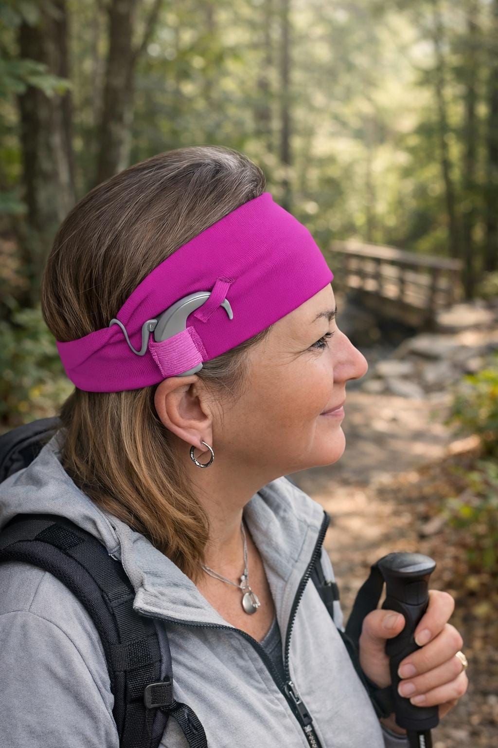Adult Cochlear Implant Headband – Secure Cotton Spandex CI  display picture 1