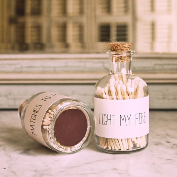 Matches In Jar - Light My Fire | Coloured Matches | White Matches