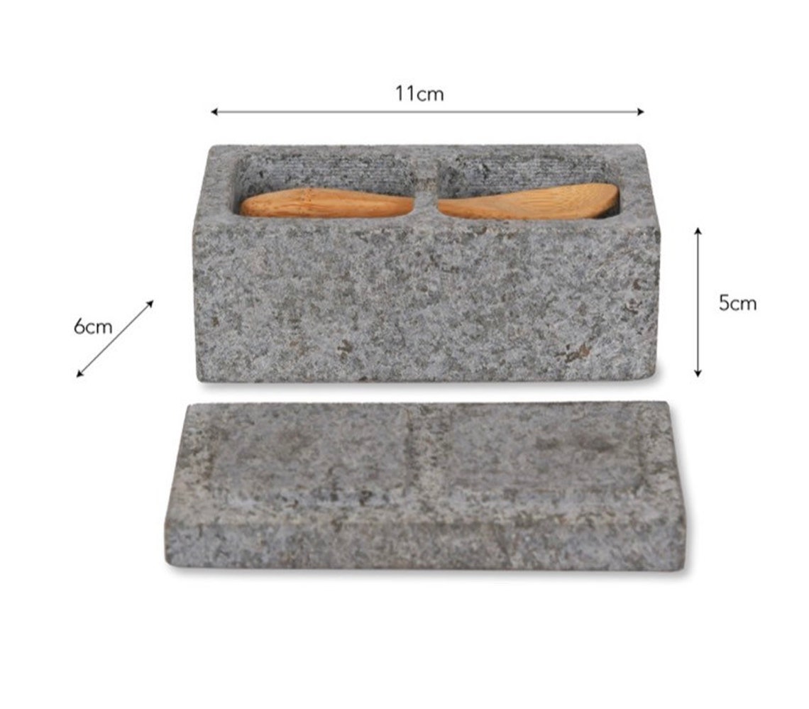Granite Salt and Pepper Pinch Pot With Lid Etsy UK