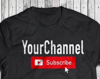 YouTube CUSTOM CHANNEL URL Youth Kids T-Shirt YOUR CHANNEL HERE
