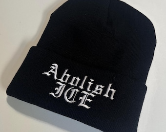 Anti ICE Protest Beanie: Protect Immigrants, No Human Is Illegal