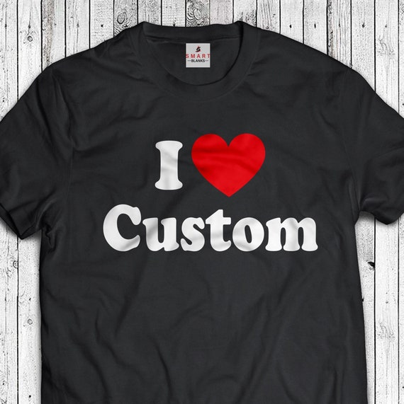 Heart Custom Text Shirt Gift S-5XL - Etsy