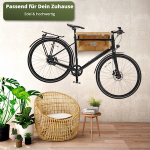 Support mural pour vélo en bambou image 1