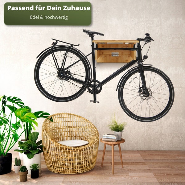 Support mural pour vélo en bambou