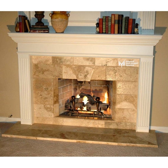 Limestone Striped Fireplace Handcrafted 100% Natural Stone - Etsy