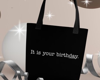 Het is je verjaardagstas in zwart, de Office Gift Wrap, herbruikbare Holiday Gift Bags
