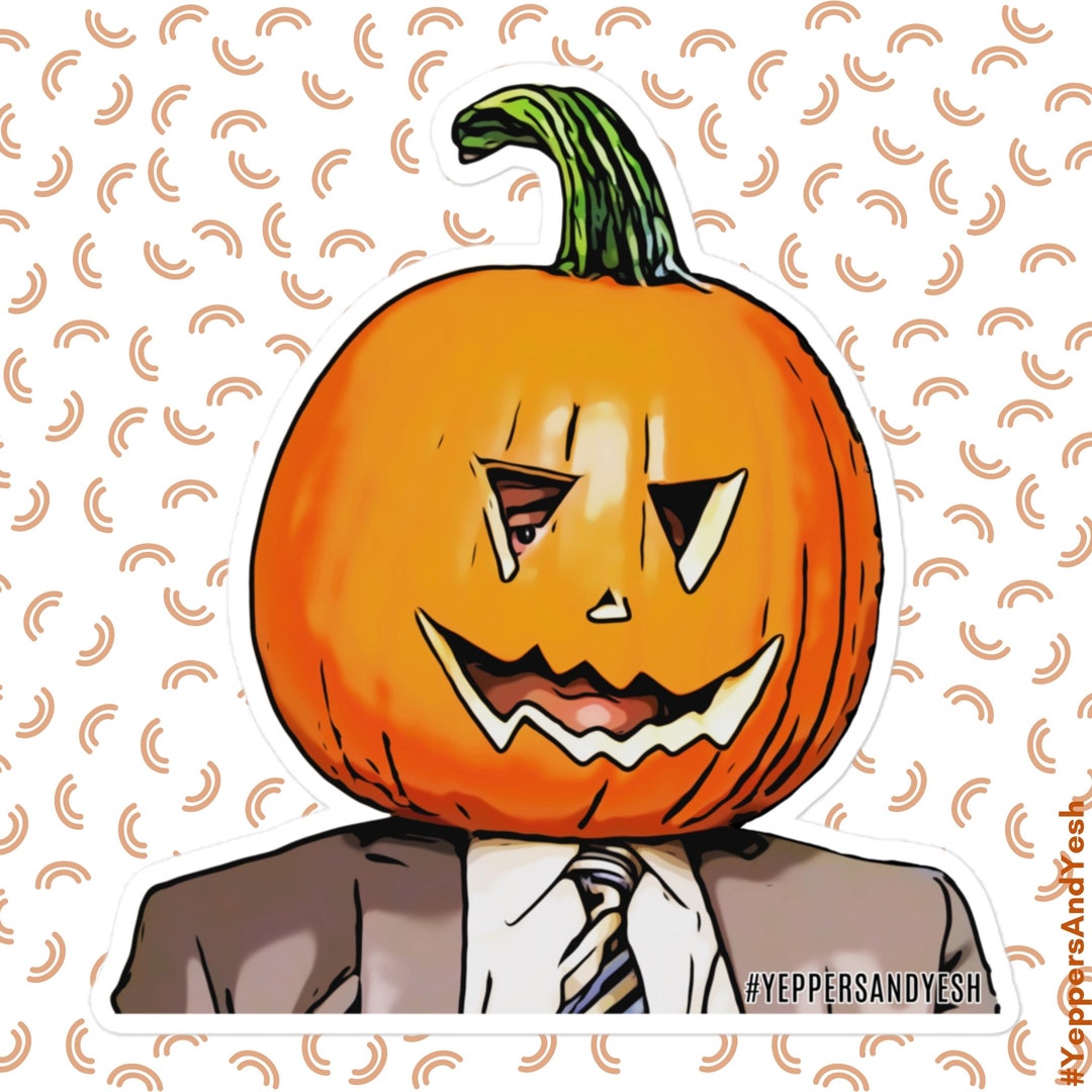 Pumpkin Head Dwight Schrute Bubble free Stickers The Office Etsy Pumpkin Head Dwight Schrute Bubble free Stickers The Office Etsy