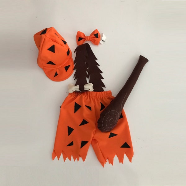 Bam Bam Hat and Stick Costume | Pebbles Costume for Girls | Bam Bam Costume for Boys | Stone Age Costume | Halloween Costumes for kids