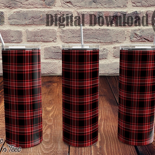 20oz Plaid Flannel Tumbler Sublimation wrap - 300 DPI Digital Download