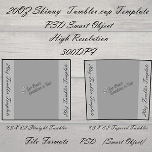 20oz Skinny Tumbler Template Convert Straight Designs to Tapered- psd Smart object
