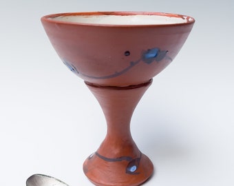 Ceramic goblet, handmade ceramic wine glass