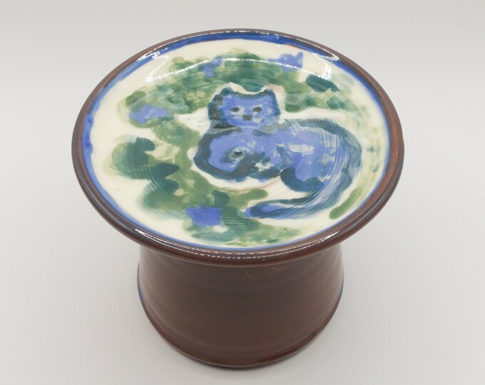 Raised Cat Feeder on a Pedestal, Special Elevated Cat Bowl for