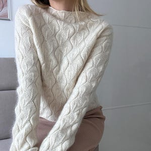 Knitting Pattern Leaves Sweater EN