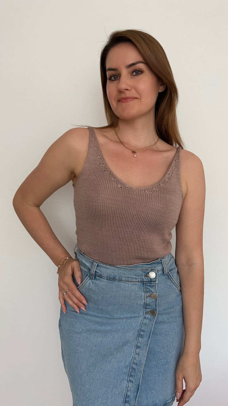 Knitting Pattern Fleur Top English Etsy