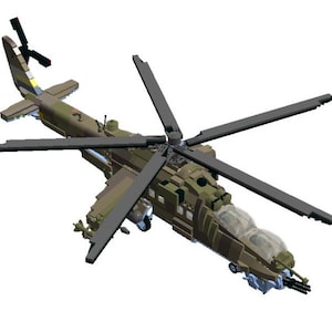 Lego MOC Mi-35S Hind Helicopter Building Instructions Manual
