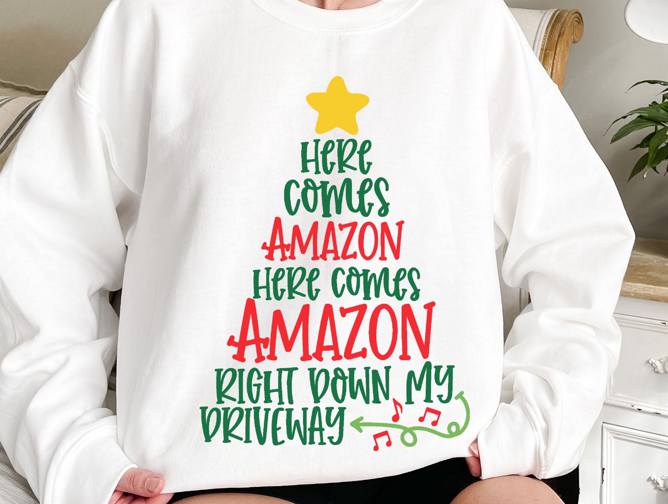 Here Comes Amazon Christmas Sweater 