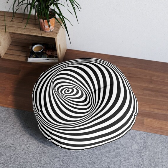 Psychedelic Floor Pillow Round Abstract Illusion Art Modern Contemporary Home Decor Meditation Pillow Floor Seating Large Floor Cushion Etsy