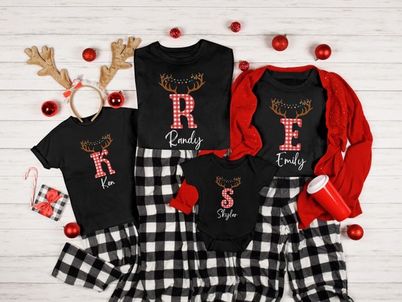 2 Piece Pajamas for Women Family Matching Shirts Matching Family