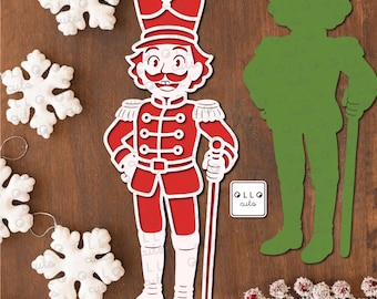 Nutcracker Soldier SVG | Christmas Decor Template for Cricut & Silhouette | Happy Nutcracker Vector Cut File