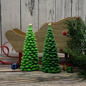 Christmas Tree Beeswax Candle