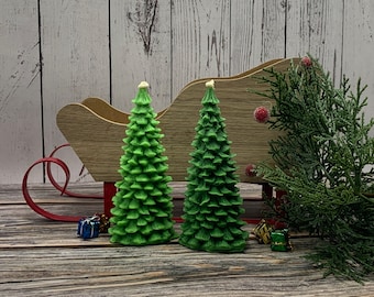 Christmas Tree Beeswax Candle