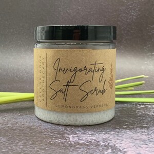 Dead Sea Salt Scrub (8oz) - Lemongrass Verbena