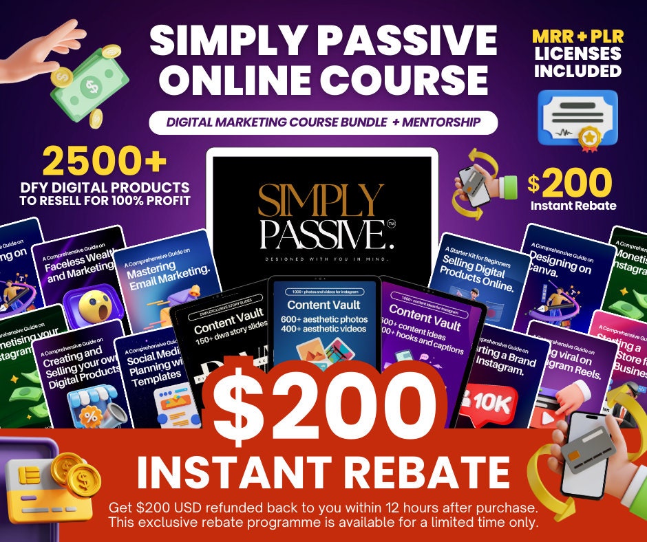 Digital Marketing Course Simply Passive With Master Resell Rights ...