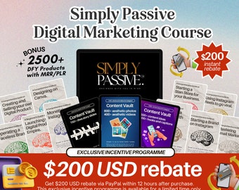 Digital Marketing Course Simply Passive with Master Resell Rights Guides MRR & PLR (1000+ DFY Products)