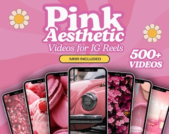 Pink Aesthetic Faceless Reels, Instragram Post, Social Media Videos, Faceless Digital marketing, With PLR & MRR Master Resell Rights, Canva