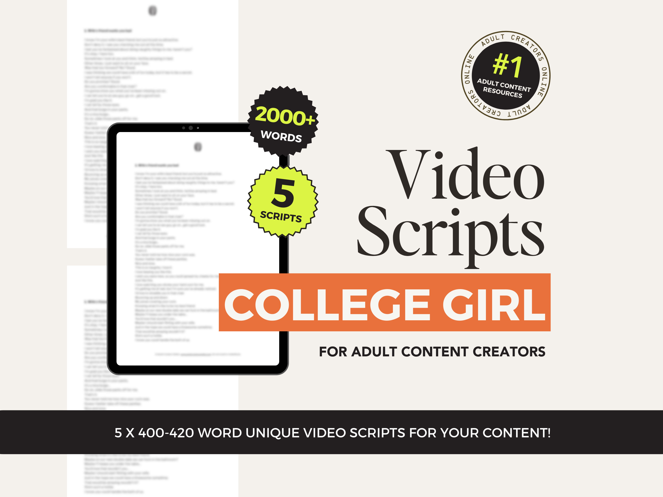 College Girls JOI Scripts for OnlyFans – Video Scripts for Adult Content Creators, ManyVids Ideas