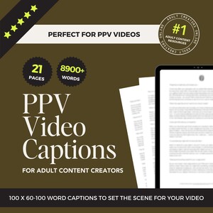 PPV Onlyfans Captions for Sex Workers, Adult Content Captions for Camgirls, NSFW Captions for Fansly Twitch Snapchat