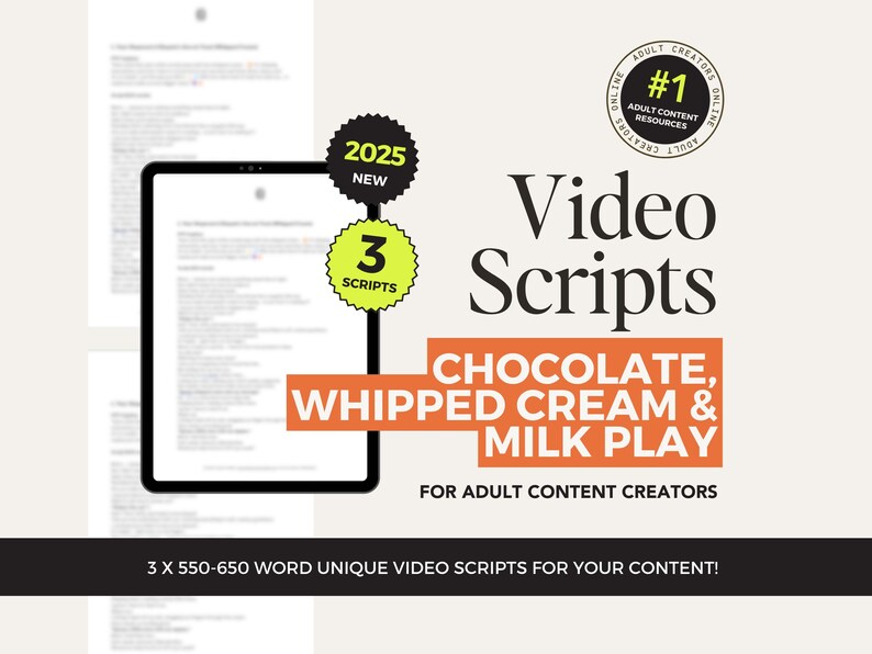 Messy JOI Script Bundle | Whipped Cream, Chocolate, & Milkmaid Tease ...
