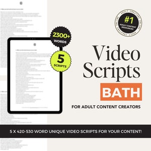 Bath Fantasy JOI Scripts for Onlyfans, Video Scripts for Adult Content Creators, Manyvids Ideas for Camgirls