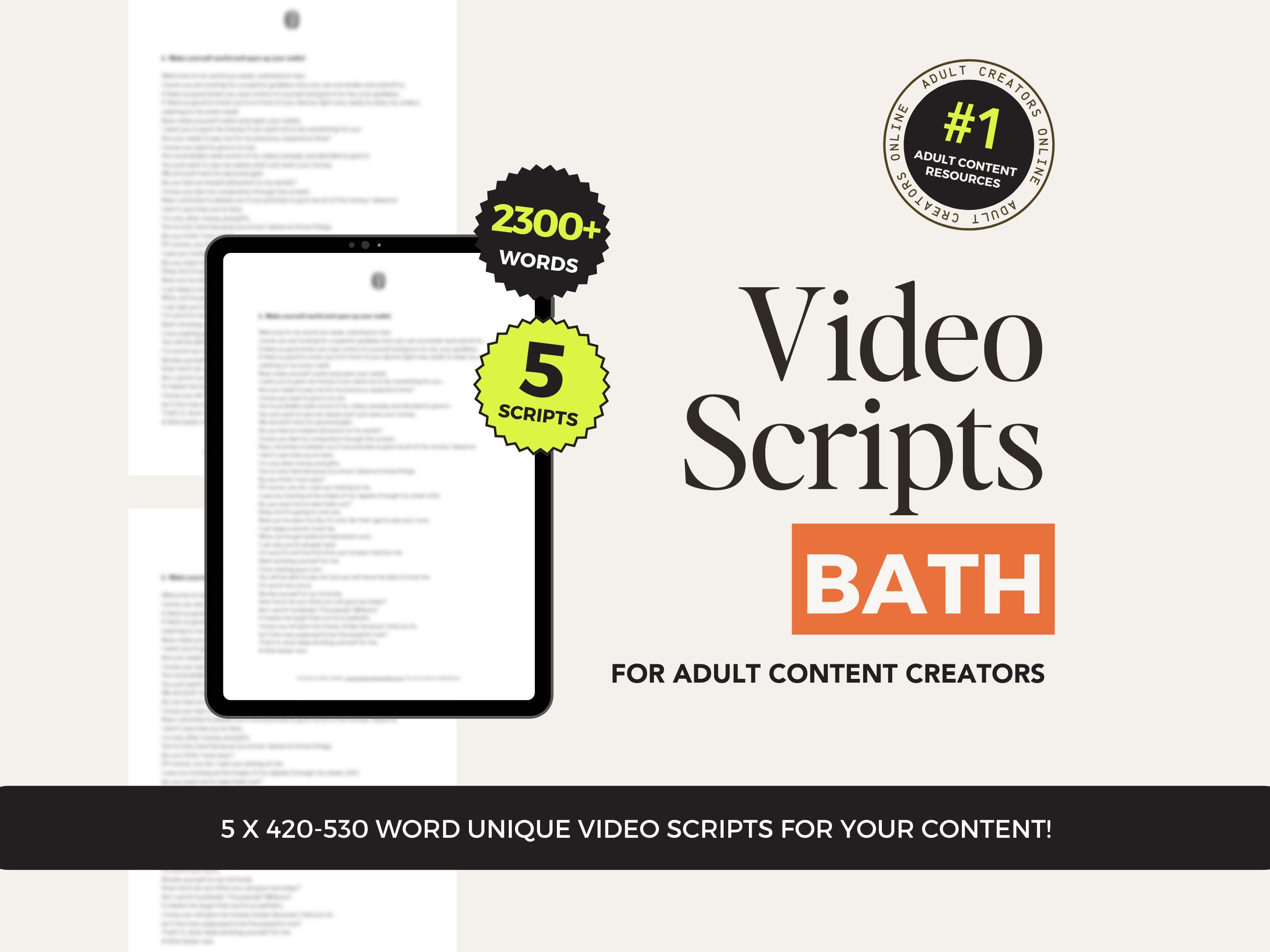 Bath Fantasy JOI Scripts for Onlyfans, Video Scripts for Adult Content Creators, Manyvids Ideas for Camgirls