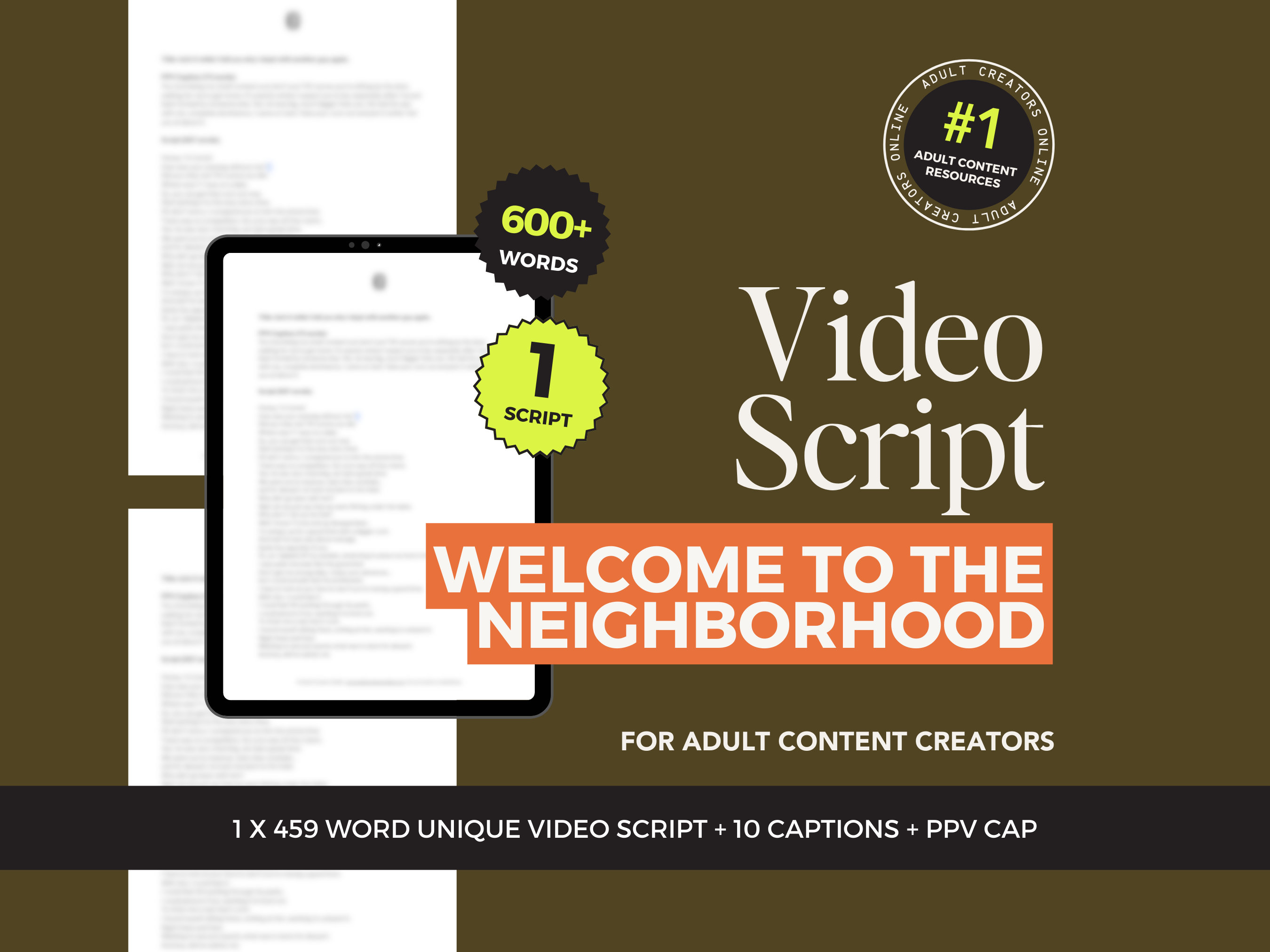Welcome to the Neighborhood Script – OnlyFans PPV CAPS, Captions & Games