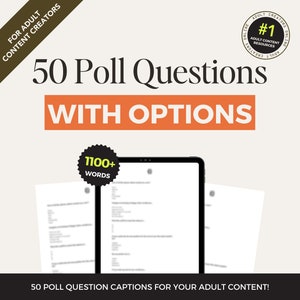 Onlyfans Onlyfans Captions Poll Questions for Sex Workers, Adult Content Captions for Camgirls, NSFW Captions for Fansly Twitch Snapchat