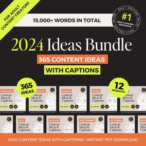 2024 Content Calendar Ideas Bundle, Onlyfans Captions, Onlyfans Ideas, Twitch Camgirl Snapchat Fansly, Content Ideas, Onlyfans Planner