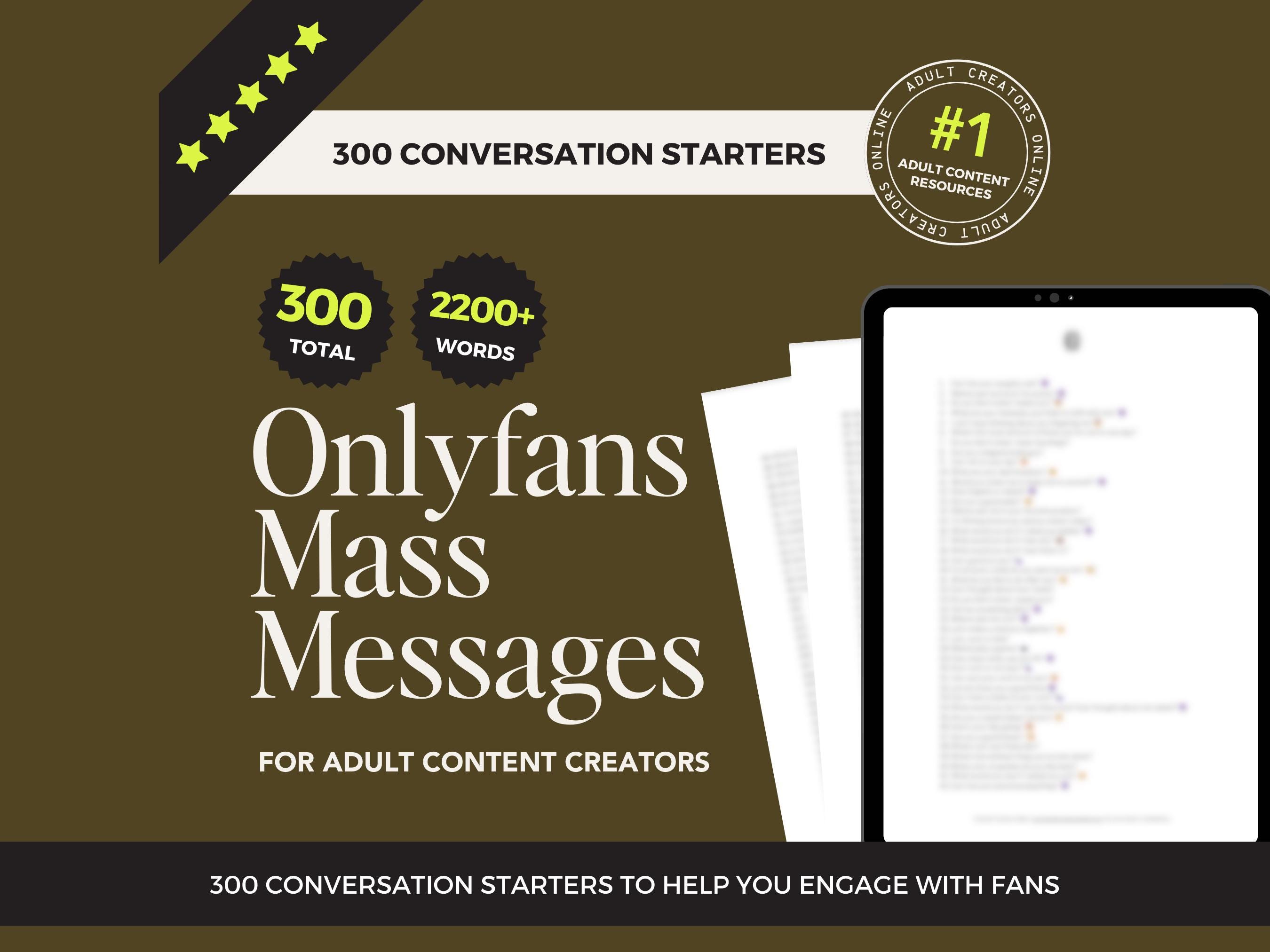 Conversation Starters for Onlyfans | Flirty Mass Messages | Captions for Agency Sexters | Onlyfans Mass DM