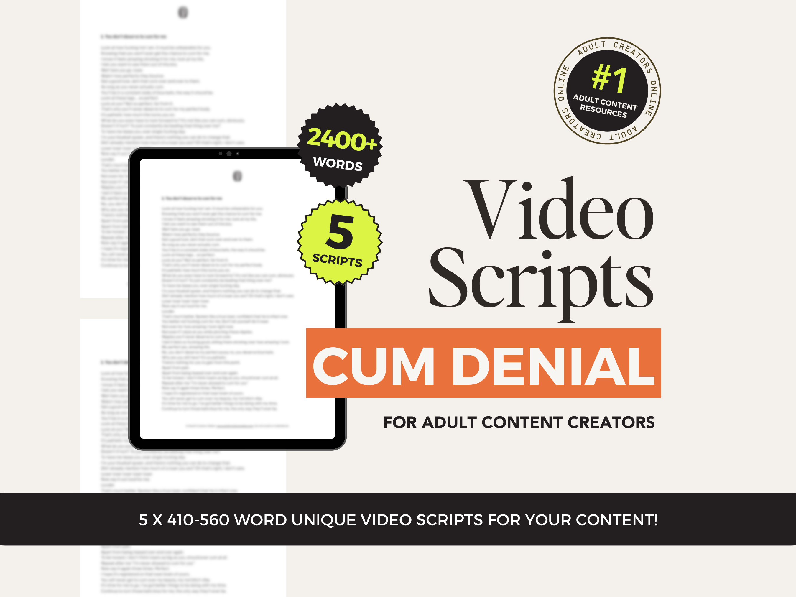 Cum Denial JOI Scripts for OnlyFans – Video Scripts for Adult Content Creators, ManyVids Ideas