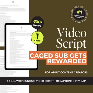 Caged Sub Gets Rewarded Script with PPV CAPS, Captions & Games - Onlyfans, Fansly, Reddit, Snapchat