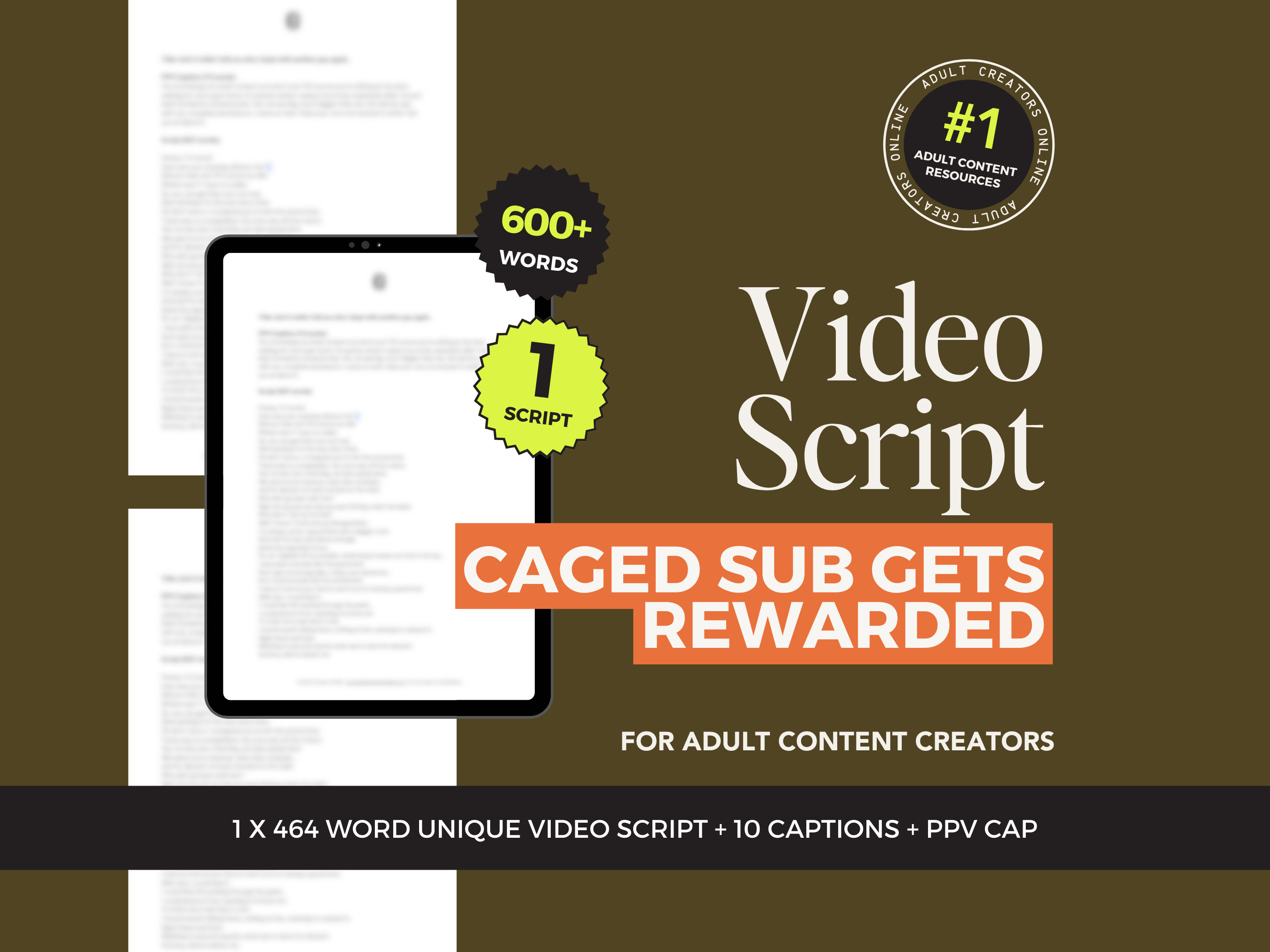 Caged Sub Gets Rewarded Script with PPV CAPS, Captions & Games – Onlyfans, Fansly, Reddit, Snapchat