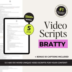 Göre JOI Video Scripts für OnlyFans | 5 freche Gören Scripts + PPV Captions & Pinnwand | Dirty Talk Script Bundle für Erotik Macher